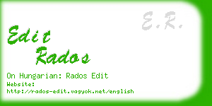 edit rados business card